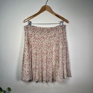 “Romy Y2K Floral Midi Skirt L Soft Polyester Vintage Style”